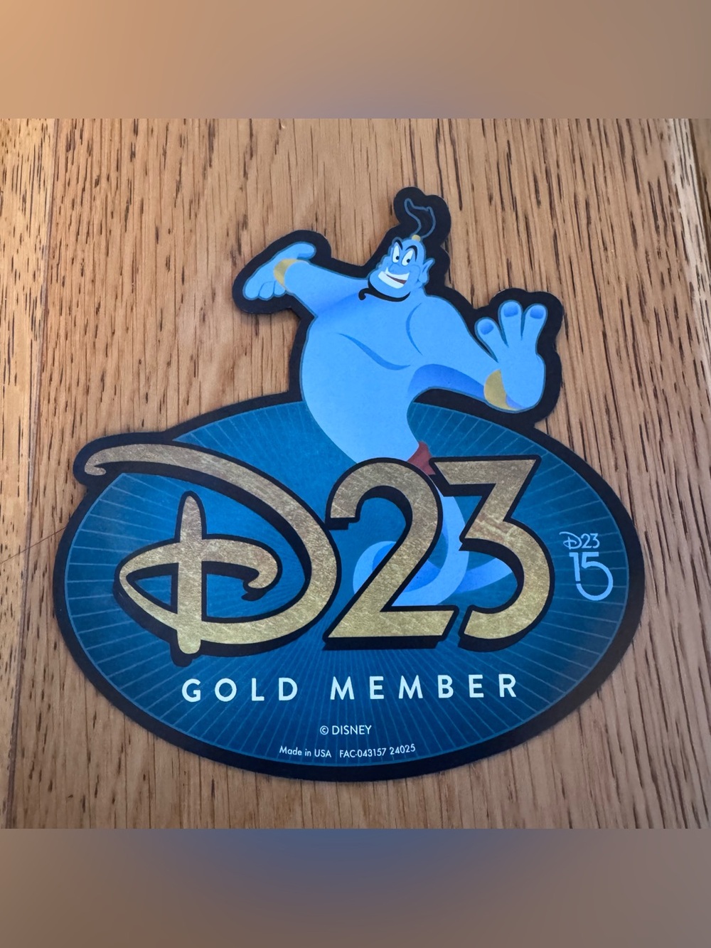 Disney D23 GOLD MEMBER EXCLUSIVE 15th Anniversary ALADDIN GENIE MAGNET
